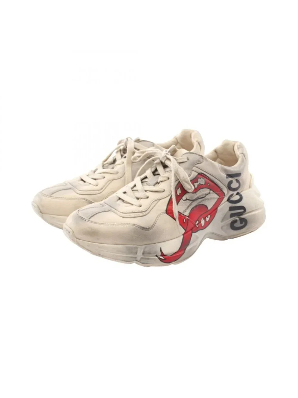 Gucci Sneakers Ryton Mouse Print Distressed Leather